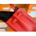Hermes Birkin Togo Q5 Bright Red Silver Hardware 25cm Full Handmade