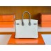 Hermes Birkin Togo Creamy White & gris ashpite Silver Hardware 25cm Full Handmade