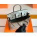 Hermes Birkin Shiny Niloticus crocodile turtledove grey Gold Hardware 25cm Full Handmade