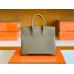 Hermes Birkin Togo Etoupe Grey Silver Hardware 25cm Full Handmade