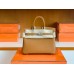Hermes Birkin Epsom Golden Brown Silver Hardware 25cm Full Handmade