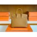 Hermes Birkin Epsom Golden Brown Silver Hardware 25cm Full Handmade