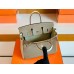 Hermes Birkin Togo Etoupe Grey & Creamy White Gold Hardware 25cm Full Handmade