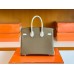 Hermes Birkin Togo Etoupe Grey & Creamy White Gold Hardware 25cm Full Handmade