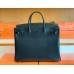 Hermes Birkin Box so Black Silver Hardware 40cm Full Handmade