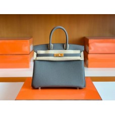 Hermes Birkin Togo tinware grey Gold Hardware 25cm Full Handmade