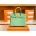Hermes Birkin Togo Avocado green Gold Hardware 30cm Full Handmade