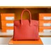 Hermes Birkin Togo D5 Coral red Gold Hardware 30cm Full Handmade