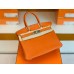 Hermes Birkin Togo cc93 Orange Silver Hardware 30cm Full Handmade