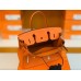 Hermes Birkin Togo cc93 Orange Silver Hardware 30cm Full Handmade