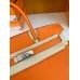 Hermes Birkin Togo cc93 Orange Silver Hardware 30cm Full Handmade