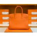 Hermes Birkin Togo cc93 Orange Silver Hardware 30cm Full Handmade