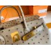 Hermes Birkin Ostrich etoupe grey Gold Hardware 30cm Full Handmade