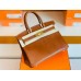 Hermes Birkin Barenia CK37 Golden brown & L3 Rose purple Gold Hardware 30cm Full Handmade