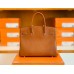 Hermes Birkin Barenia CK37 Golden brown & L3 Rose purple Gold Hardware 30cm Full Handmade
