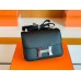 Hermes Constance Epsom Black Silver Hardware 24cm Full Handmade
