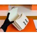 Hermes Constance Epsom Creamy White Silver Hardware 18cm Full Handmade