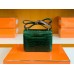 Hermes Constance Shiny Alligator crocodile 6Q jade green Gold Hardware 18cm Full Handmade