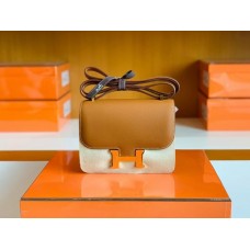 Hermes Constance Epsom Golden Brown Gold Hardware 18cm Full Handmade