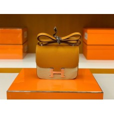 Hermes Constance Epsom Golden Silver Hardware 18cm Full Handmade