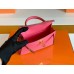 Hermes Mini Kelly Epsom 8W Rose Pink Gold Hardware 18cm Full Handmade