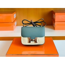 Hermes Constance Epsom 63 Vert Amande Silver Hardware 18cm Full Handmade