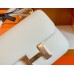 Hermes Constance Epsom Creamy White Rose Gold Hardware 18cm Full Handmade