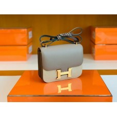 Hermes Constance Epsom M8 Griss Asphalte Gold Hardware 18cm Full Handmade