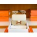 Hermes Constance Epsom Creamy White Rose Gold Hardware 18cm Full Handmade