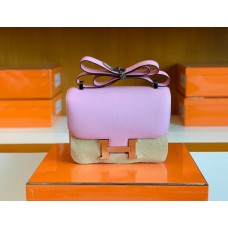 Hermes Constance Epsom Leather mallow purple Silver Hardware 24cm Full Handmade