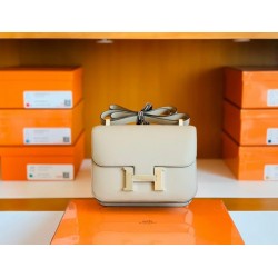 Hermes Constance Epsom s2 trench grey Silver Hardware 24cm Full Handmade