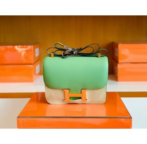 Hermes Constance Epsom Leather Avocado green Gold Hardware 24cm Full Handmade