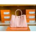 Hermes Garden party TC Leather Creamy pink Silver Hardware 30cm Full Handmade