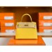 Hermes Kelly Epsom 9O Naples yellow Gold Hardware 25cm Full Handmade