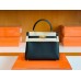 Hermes Kelly Togo CK89 Black Gold Hardware 25cm Full Handmade
